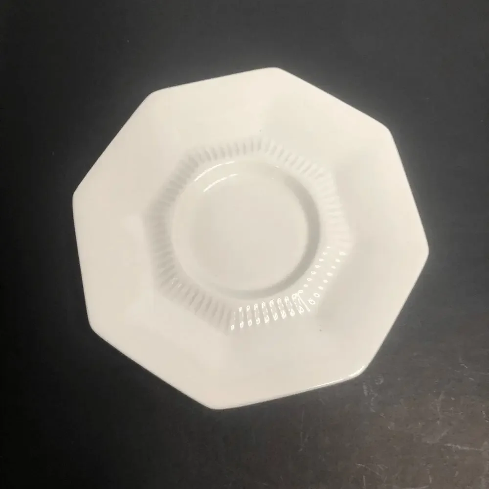 independence ironstone castleton japan replacement saucer‎ white octagon
